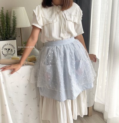 Sky Blue Half Apron