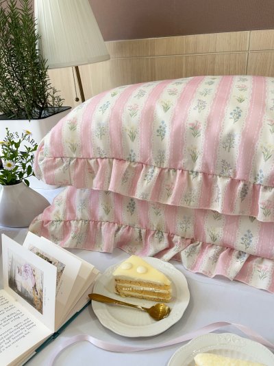 Flower Whispers Ruffled Pillowcase