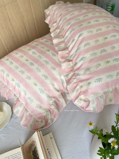 Flower Whispers Ruffled Pillowcase