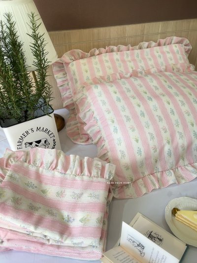 Flower Whispers Ruffled Pillowcase