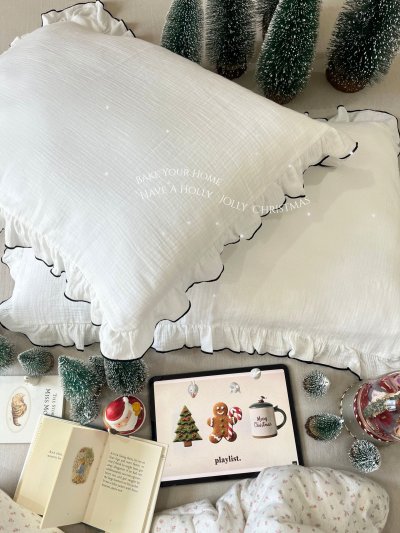 Ruffled Pillowcases Milk Choco