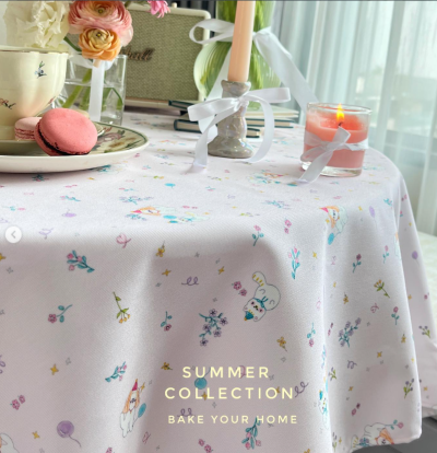 Pink Puppy & Kitten tablecloth