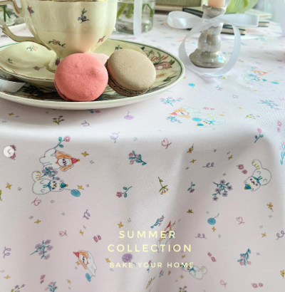 Pink Puppy & Kitten tablecloth