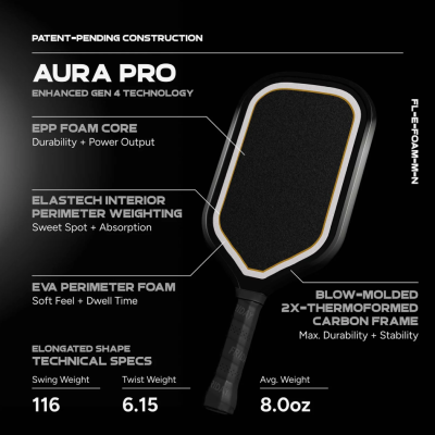 ไม้ พิกเกิลบอล ขนาด 16 มม. The Friday Fever Aura Pro Eclipse 16mm Elongated