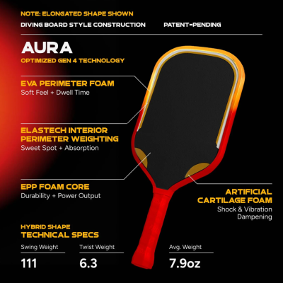 ไม้ พิกเกิลบอล ขนาด 16 มม. The Friday Aura Solaris 16mm Hybrid
