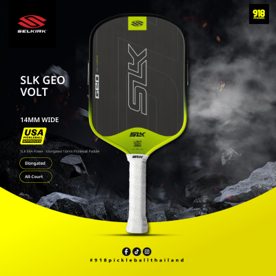 ไม้พิคเคิลบอล ขนาด 14 มม. SLK GEO - Elongated 14mm Pickleball Paddle - Volt(Green)
