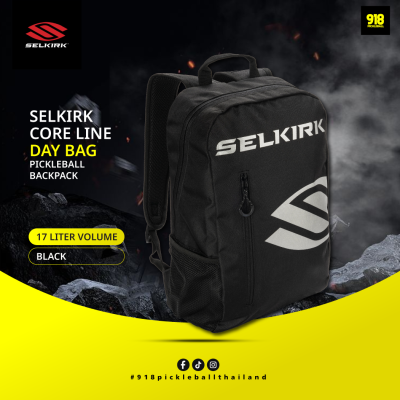 กระเป๋าเป้พิคเคิลบอล Core Line – Day Bag ขนาด 17 ลิตร Selkirk - Core Line - Day Bag 17L - Pickleball Backpack - Black