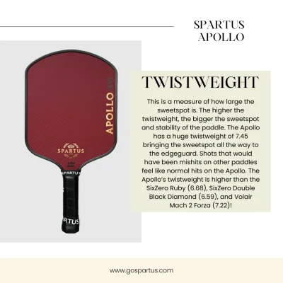 ไม้ พิกเกิลบอล ขนาด 16 มม. The Spartus Apollo Pickleball Paddle 16mm