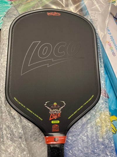 ไม้พิคเคิลบอล ขนาด 16 มม. The Loco 16mm Pickleball Paddle- Hybrid(Black)
