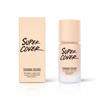 SIVANNA COLORS SUPER COVER  IN VISIBLE LONG STAY LIQUID FOUNDATION SPF30 PA+++
