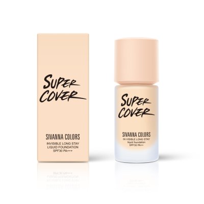 SIVANNA COLORS SUPER COVER  IN VISIBLE LONG STAY LIQUID FOUNDATION SPF30 PA+++