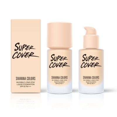 SIVANNA COLORS SUPER COVER  IN VISIBLE LONG STAY LIQUID FOUNDATION SPF30 PA+++