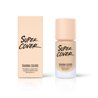 SIVANNA COLORS SUPER COVER  IN VISIBLE LONG STAY LIQUID FOUNDATION SPF30 PA+++
