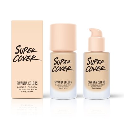 SIVANNA COLORS SUPER COVER  IN VISIBLE LONG STAY LIQUID FOUNDATION SPF30 PA+++