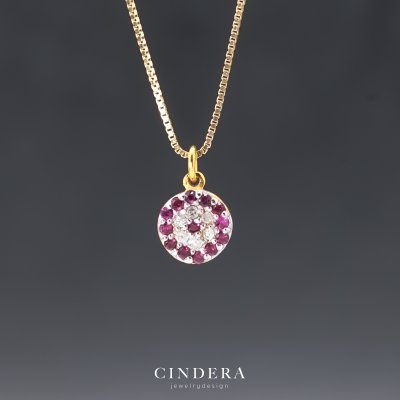 จี้เพชร พลอยแท้ 9K 375