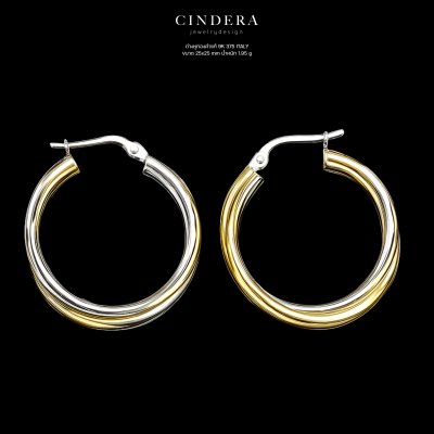 ต่างหูทองคำแท้ 9K ITALY 375