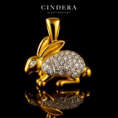 จี้เพชรทองคำแท้ รุ่น กระต่ายน้อย ตัวเรือนทอง 9K ITALY 375