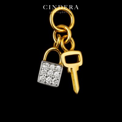 จี้เพชรทองคำแท้ รุ่น กุญแจ ตัวเรือนทอง 9K ITALY 375