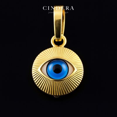 จี้ทองคำแท้ รุ่น ดวงตา ตัวเรือนทอง 18K ITALY 750