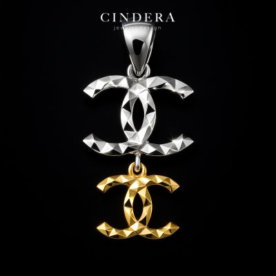 จี้ทองคำแท้ รุ่น CC ตัวเรือนทอง 18K ITALY 750