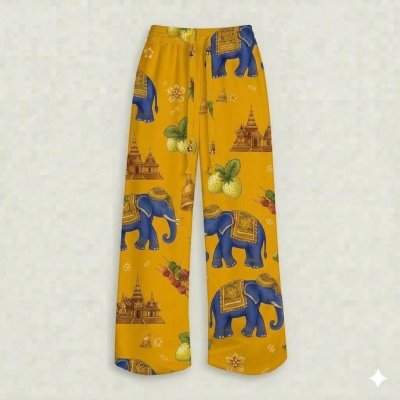 กางเกงขายาวลายแรนดอมเชียงใหม่