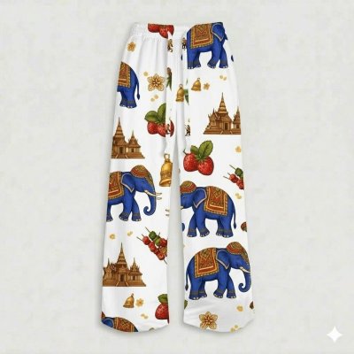 กางเกงขายาวลายแรนดอมเชียงใหม่