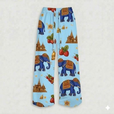 กางเกงขายาวลายแรนดอมเชียงใหม่