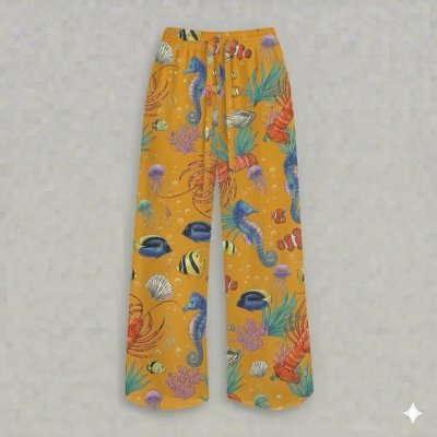 กางเกงขายาวแรนดอมหอยทะเล