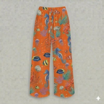 กางเกงขายาวแรนดอมหอยทะเล