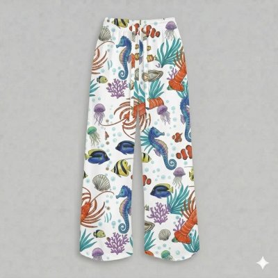 กางเกงขายาวแรนดอมหอยทะเล