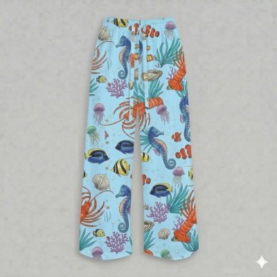 กางเกงขายาวแรนดอมหอยทะเล