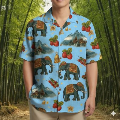 เสื้อฮาวายลายแรนดอมเชียงใหม่