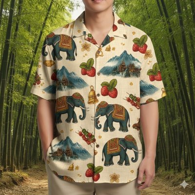 เสื้อฮาวายลายแรนดอมเชียงใหม่