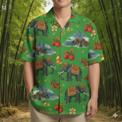 เสื้อฮาวายลายแรนดอมเชียงใหม่