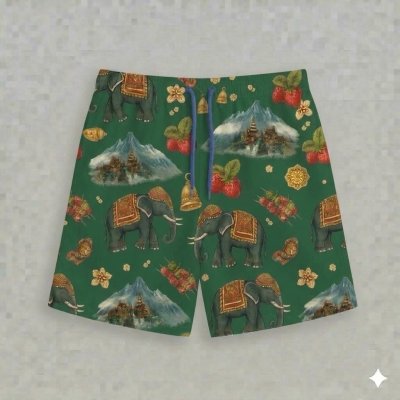 กางเกงขาสั้นลายแรนดอมเชียงใหม่