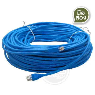 สายแลน CAT6 Panduit สีฟ้า เข้าหัว RJ45 LINK ยาว 60 เมตร