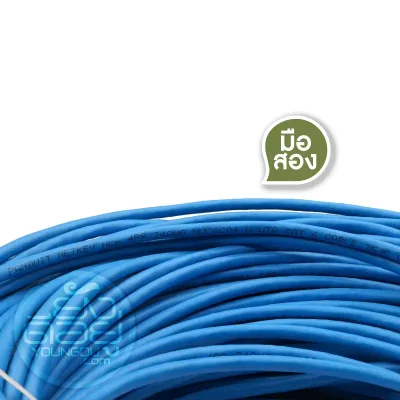 รายละเอียดบนสายแลน CAT6 Panduit สีฟ้า เข้าหัว RJ45 LINK ยาว 60 เมตร