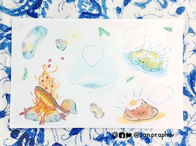 Writable sticker sheet : Murmuring stones สติกเกอร์เขียนได้: เหล่าก้อนหินพึมพำ