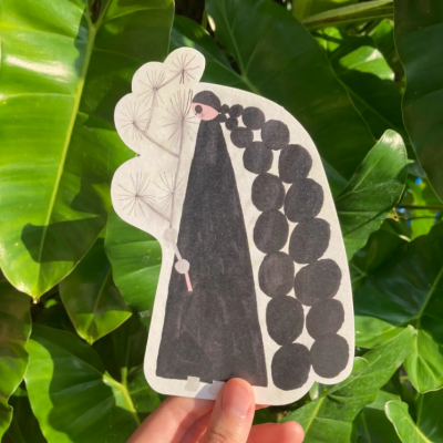 Postcard : big witch card