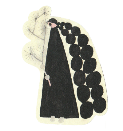 Postcard : big witch card