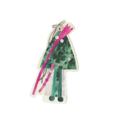 Sticker : rain lily girl sticker