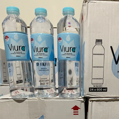 Air Minum Demineral Viura 600ml 24 botol/dus. (Trial Product)