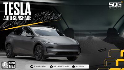 Tesla Model Y Auto Sunshade (Black interior)