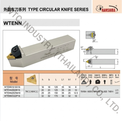 ด้ามมีดกลึง HOLDER WTENN 1616H16