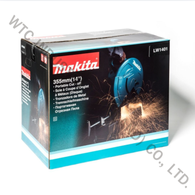 MAKITA LW1401 เครื่องตัดไฟเบอร์ไฟฟ้า ขนาด 14 นิ้ว (355 มม.) กำลังไฟ 2,200 วัตต์ ความเร็วรอบ 3,800 รอบ/นาที มีฉนวน 2 ชั้น (มากีต้า)