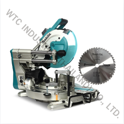 MAKITA LS-1019L แท่นตัดสไลท์องศา ขนาด 10-1/4 นิ้ว (260 มม.) กำลังไฟ 1,510 วัตต์ ความเร็วรอบตัวเปล่า 3,200 รอบ/นาที มีเส้นเลเซอร์วางแนวใบเลื่อย ใบเลื่อยวงเดือน TCT 10"x45T (มากีต้า)