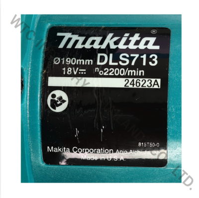 MAKITA DLS713Z แท่นตัดสไลท์องศา 18 โวลต์ ขนาด 7 นิ้ว (190 มม.) ความเร็วรอบ 2,200 รอบ/นาที LXT LI-ON ใบเลื่อยวงเดือน TCT 7"x40T พร้อมไม่รวมแบตเตอรี่-แท่นชาร์จ (มากีต้า)