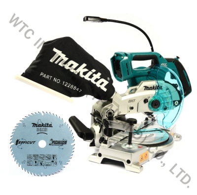 MAKITA DLS600Z แท่นตัดไลด์องศา 18 โวลต์ ขนาด 6 นิ้ว ความเร้วรอบตัวเปล่า 5,000 รอบ/นาที พร้อมใบเลื่อยวงเดือน TCT 6"x56T ไม่รวมแบตเตอรี่-แท่นชาร์จ (มากีต้า)
