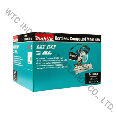 MAKITA DLS600Z แท่นตัดไลด์องศา 18 โวลต์ ขนาด 6 นิ้ว ความเร้วรอบตัวเปล่า 5,000 รอบ/นาที พร้อมใบเลื่อยวงเดือน TCT 6"x56T ไม่รวมแบตเตอรี่-แท่นชาร์จ (มากีต้า)