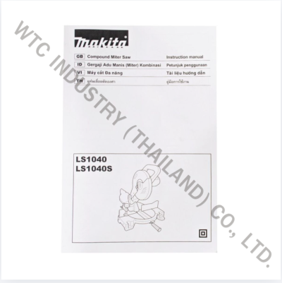 MAKITA LS-1040 แท่นเลื่อยตัดองศา ขนาด 10-1/4 นิ้ว (260 มม.) กำลังไฟ 1,650 วัตต์ ความเร็วรอบ 4,600 รอบ/นาที พร้อมใบเลื่อยวงเดือน TCT 10"x30T (มากีต้า)